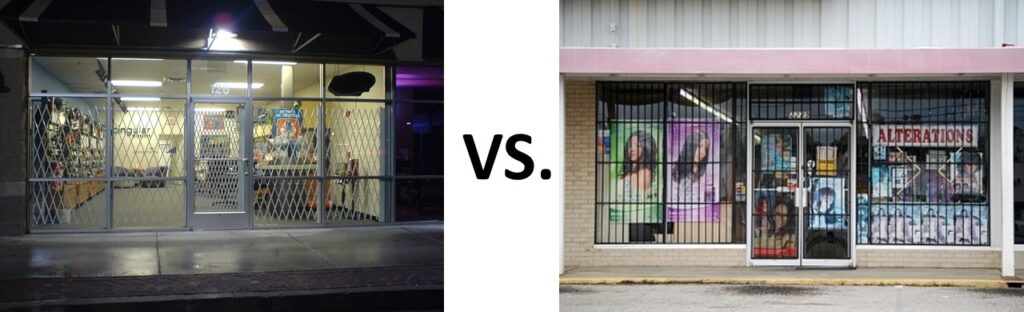 SECURITY GATES VS SECURITY BARS