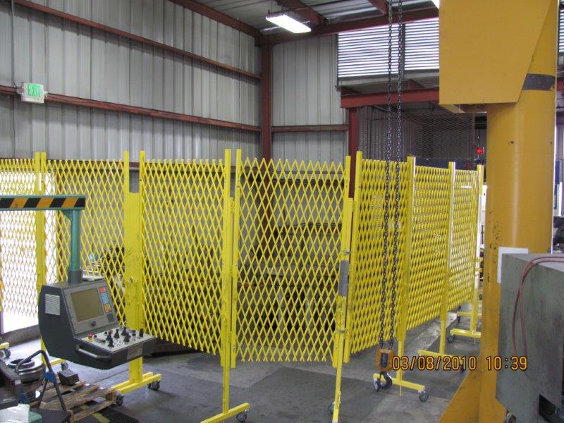 yellow security gates for access control