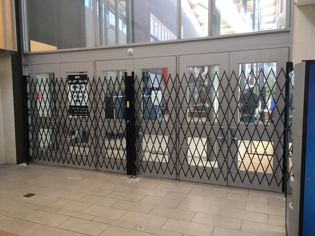 Hallway security gates