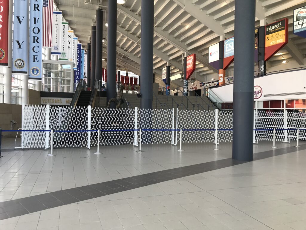 mobile security gates for sporting venue